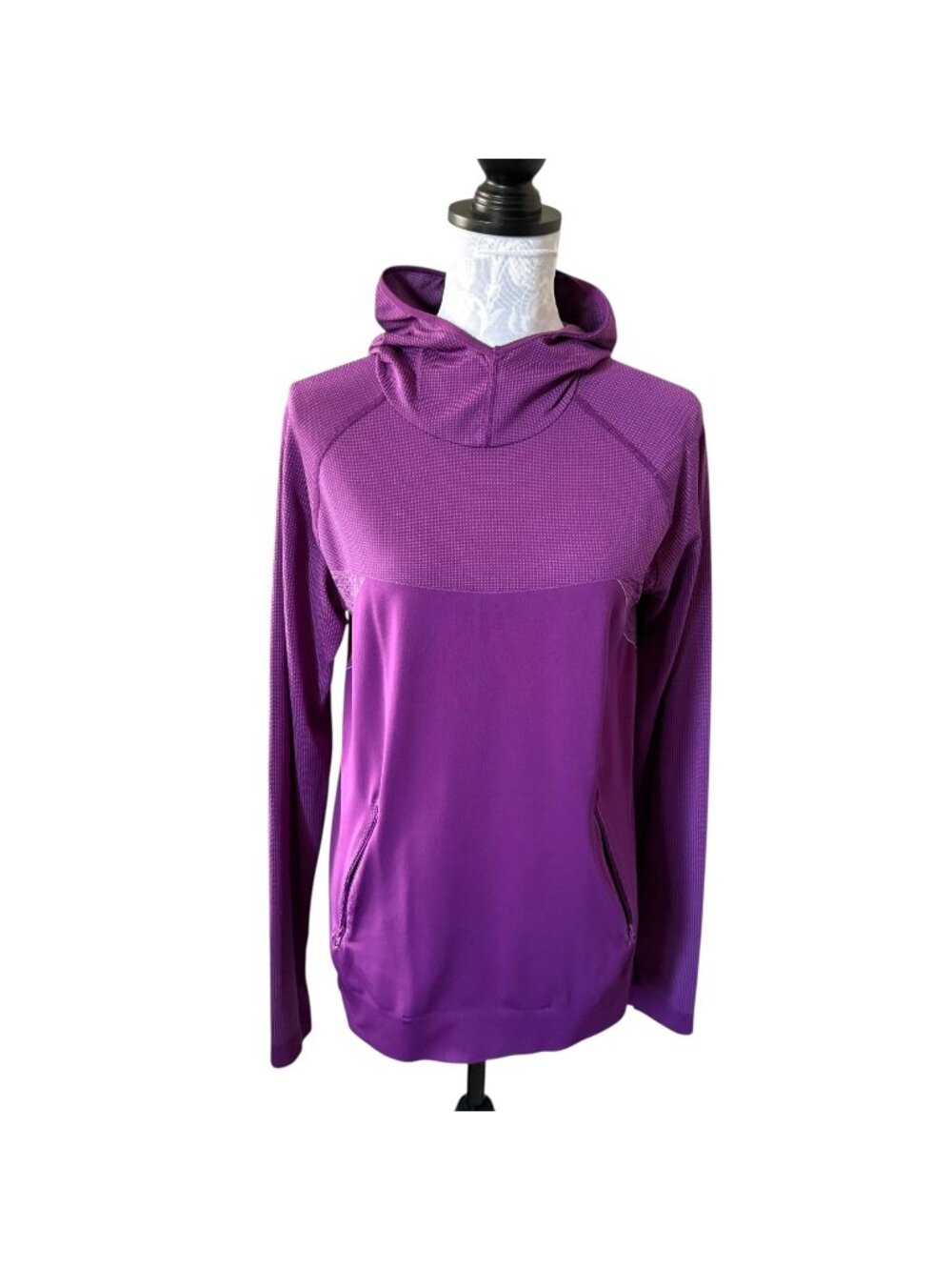 Title Nine Womens Athletic Pullover Hoodie Purple Size Large